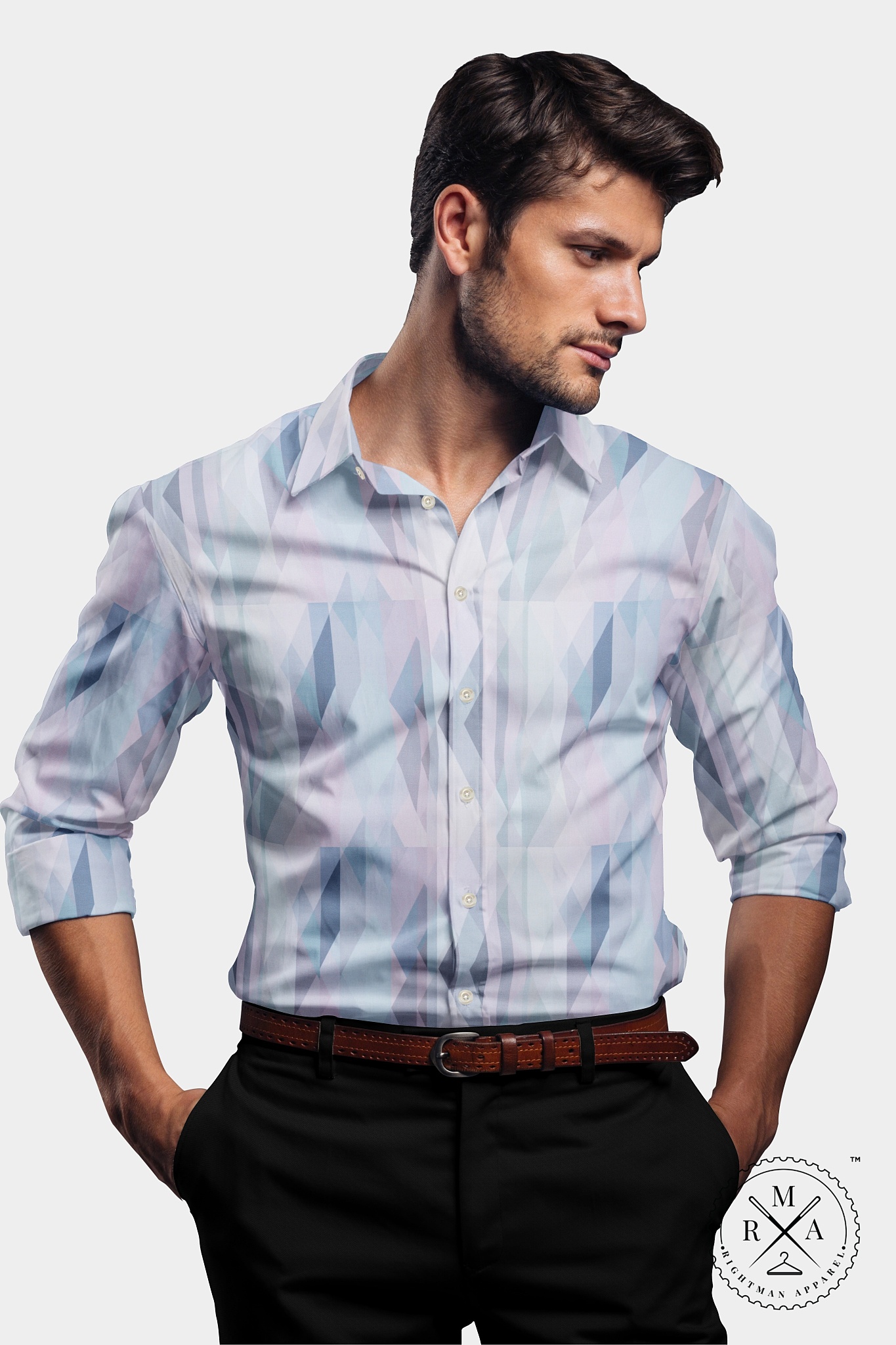 Multicolored Texture Shirt SH359